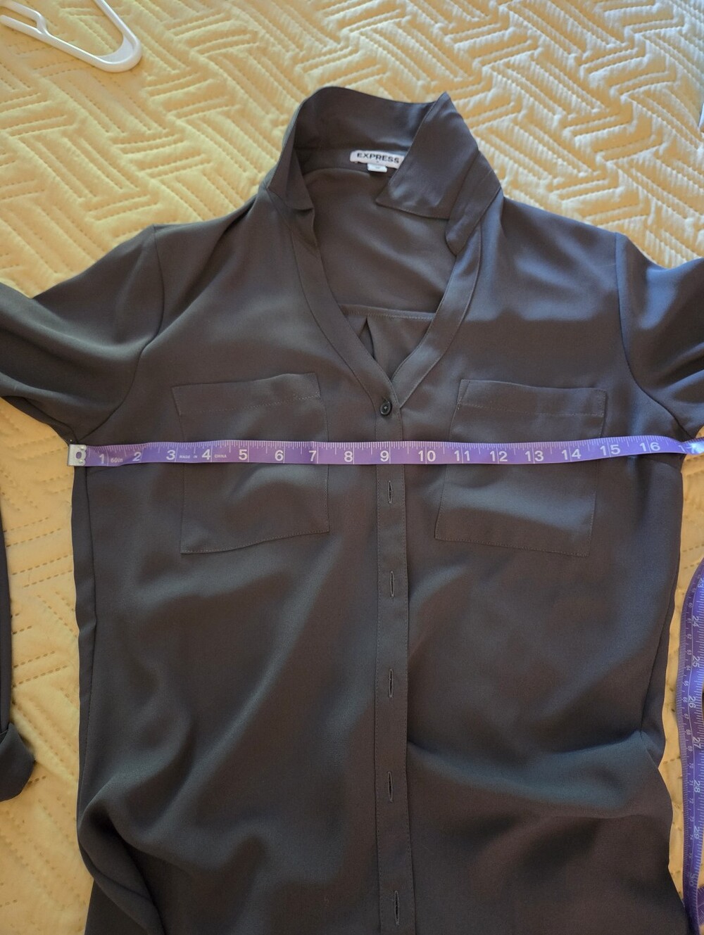 Express Gray Button Up - Picture 5 of 6